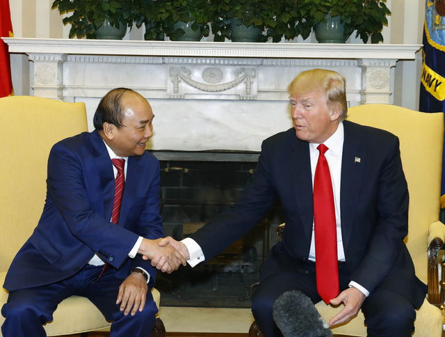 Thủ tướng Nguyễn Xuân Phúc và Tổng thống Hợp chúng quốc Hoa Kỳ Donald Trump