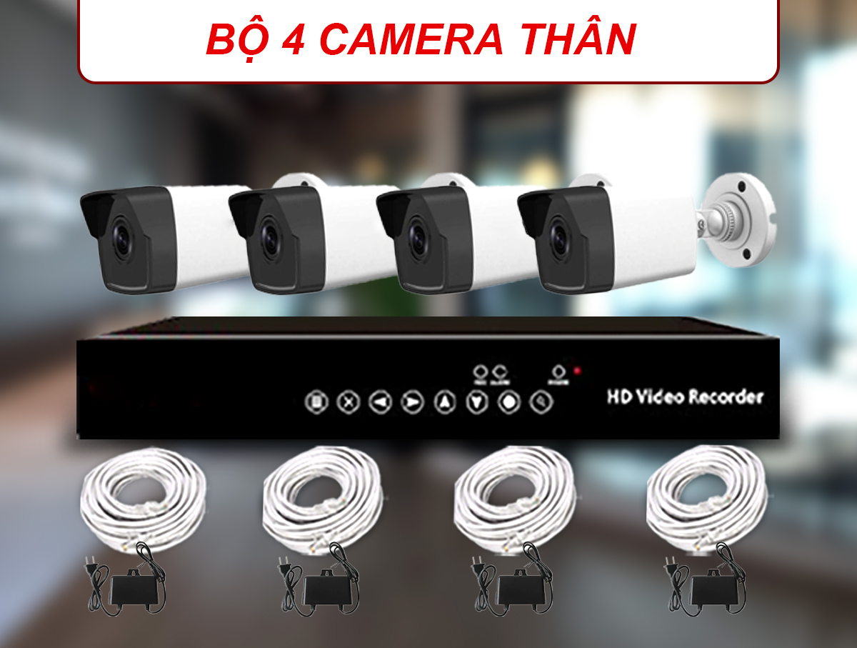 Bộ 4 Camera Thân