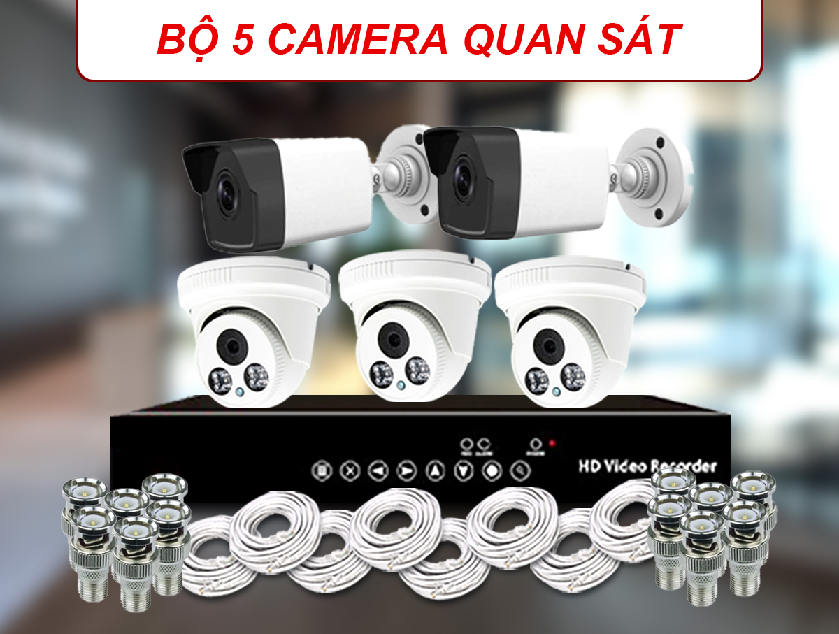 Bộ 5 Camera Quan Sát