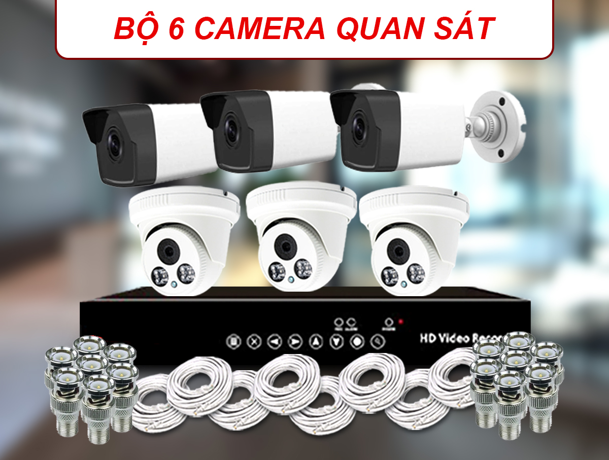 Bộ 6 Camera Quan Sát