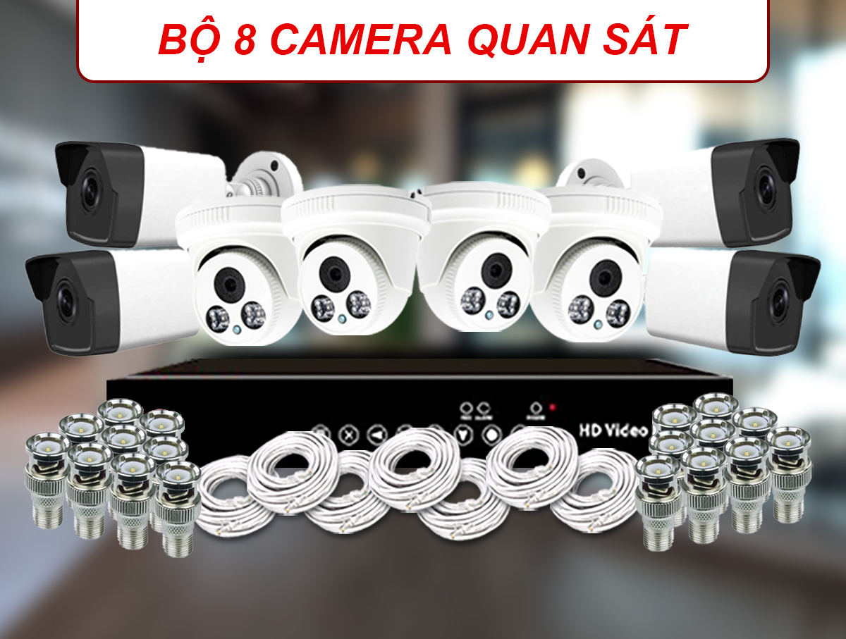 Bộ 8 Camera Quan Sát