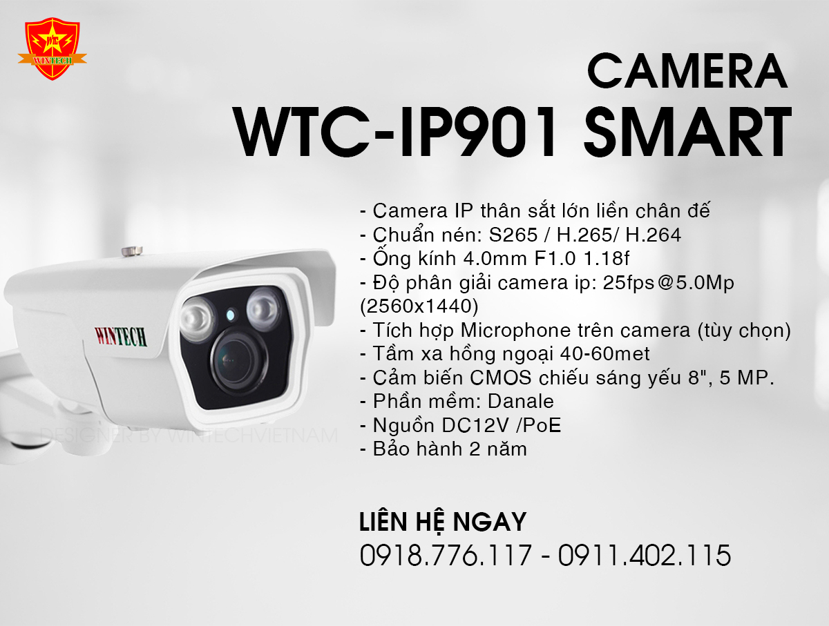 CAMERA WTC IP901H - 4.0MP - POE+MIC